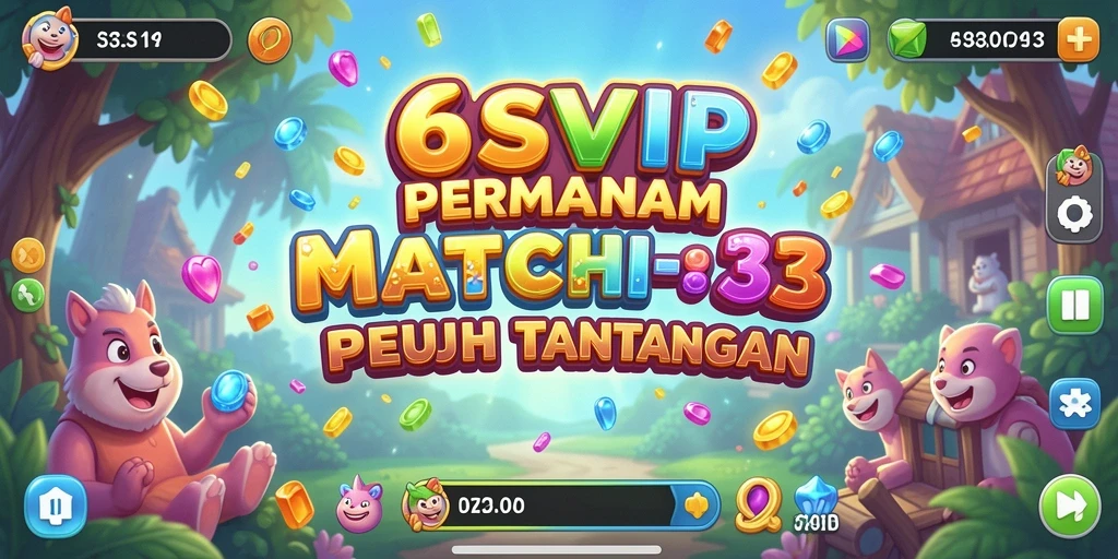 Menampilkan gameplay seru dan warna-warni di 6SVIP Match-3.
