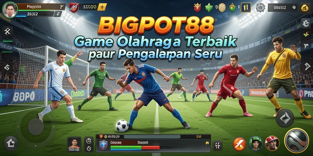 Tangkapan layar gameplay BIGPOT88 menampilkan aksi olahraga yang mendebarkan.