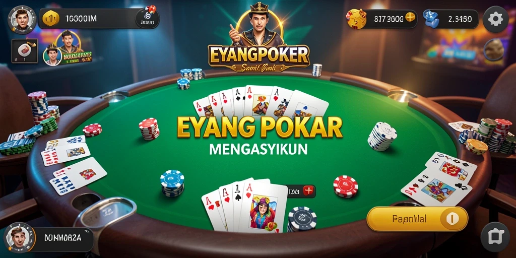 Tampilan gameplay EYANGPOKER yang menyenangkan dan interaktif.