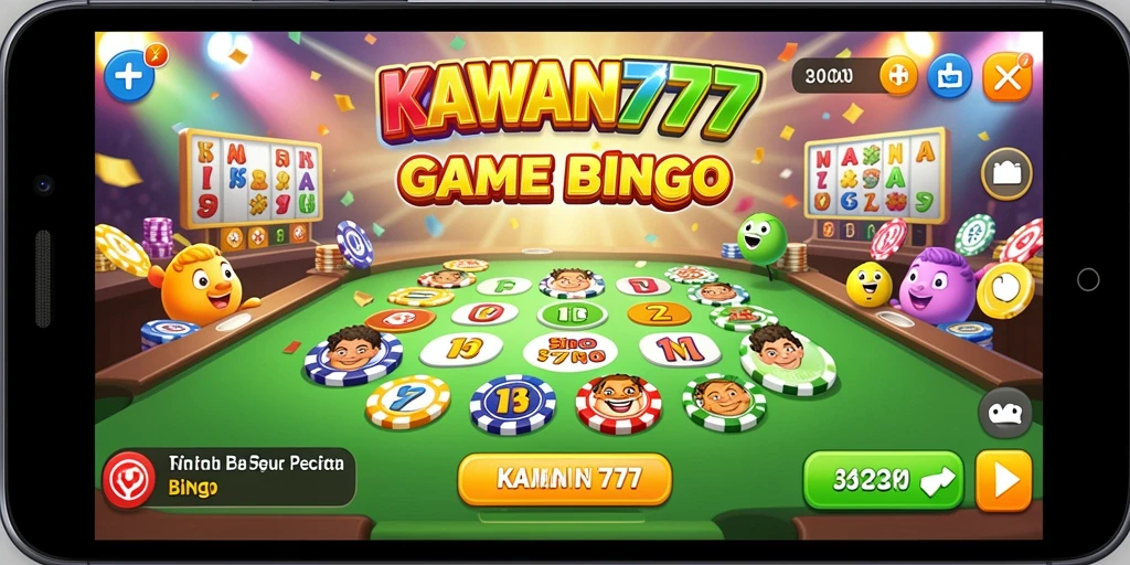 Tampilan gameplay seru dari KAWAN777 yang menggugah semangat bermain Bingo.