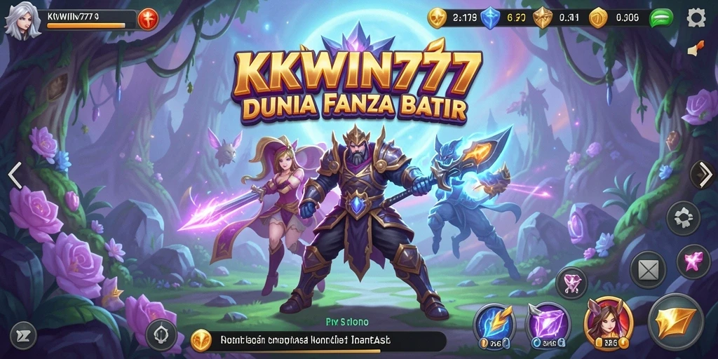 Tampilan gameplay <strong>KKWIN777</strong> yang memukau dengan aksi seru di dunia fantasi.