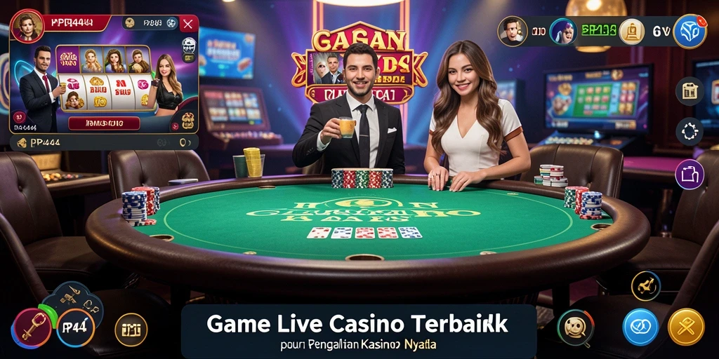 Tampilan gameplay Live Casino yang mengasyikkan dan interaktif di PP444.